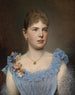 Portret damy w niebieskiej sukni - Anton Ebert — widok dzieła