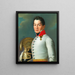 Portret porucznika 4. pułku dragonów z Górnej Austrii i Salzburga - Anton Einsle — oprawiony obraz na ścianie