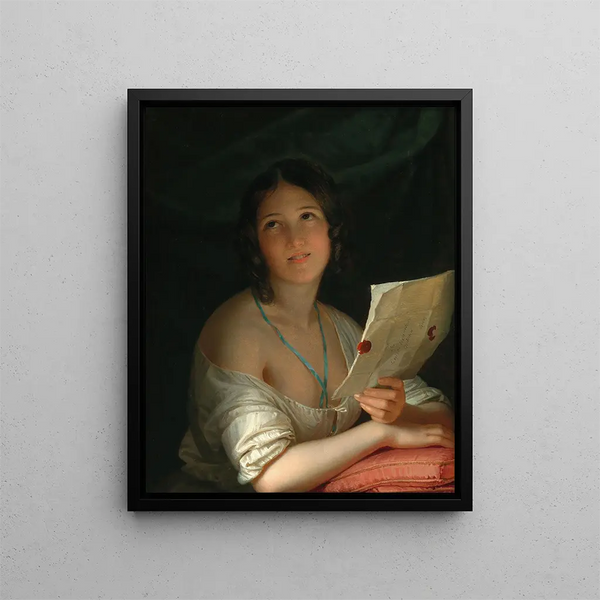 La lettre - Anton Einsle — oprawiony obraz na ścianie