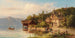 Lavandières sur le rivage du lac - Anton Hugo Ullik — widok dzieła