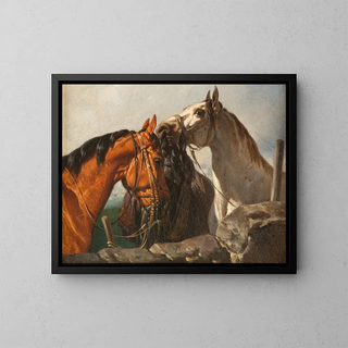 Anton Josef Strassgschwandtner - Three horses.webp