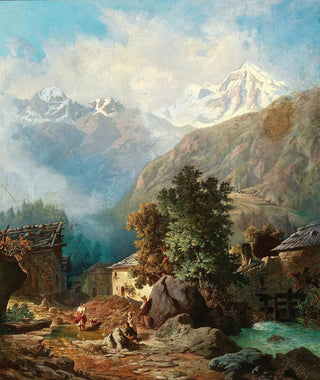 Anton Karinger - The Family Idyll in the Background a View of Ortler from Mals.webp