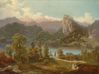 Anton Karinger - View Of The Castle And Island With St Marys Church On Lake Bled.webp