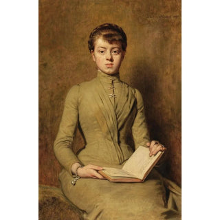 Kobieta czytająca - Anton Katzer — widok dzieła