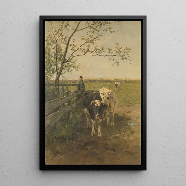 Le virage du lait - Anton Mauve — oprawiony obraz na ścianie