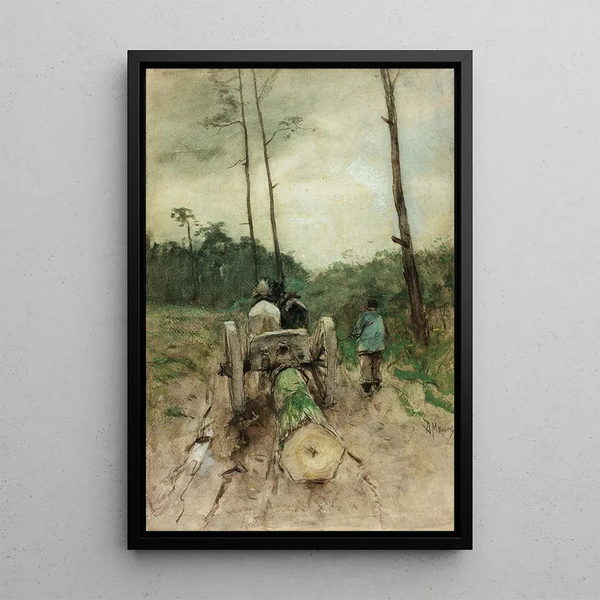 Reprodukcja obrazu La charrette des forestiers - Anton Mauve