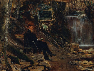 Anton Romako - Der Schriftsteller Hermann Rollett am Wasserfall.webp
