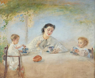 Anton Romako - Die Familie des Knstlers beim Frhstck.webp