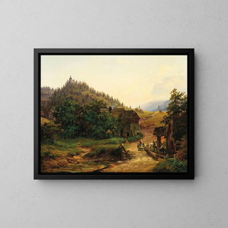 Anton Schiffer - A Footbridge near Rthelstein Castle in Styria.webp
