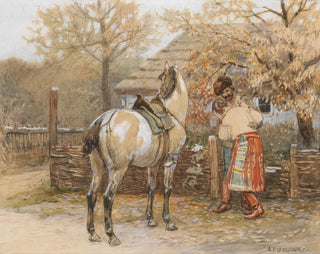 Le départ - Antoni Piotrowski — widok dzieła