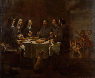 Antoni Viladomat - Saint Francis and Saint Clare at Supper in the Convent of Saint Damian.webp