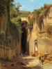 La grotte de Posillipo à Naples - Antonie Sminck Pitloo — widok dzieła