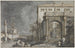 Capriccio Un palais avec une cour près de la lagune - Antonio Canaletto — widok dzieła