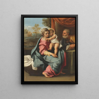 Rodzina Święta - Antonio Carracci — oprawiony obraz na ścianie