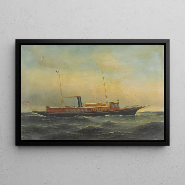 Le Yacht Aztec - Antonio Jacobsen — oprawiony obraz na ścianie