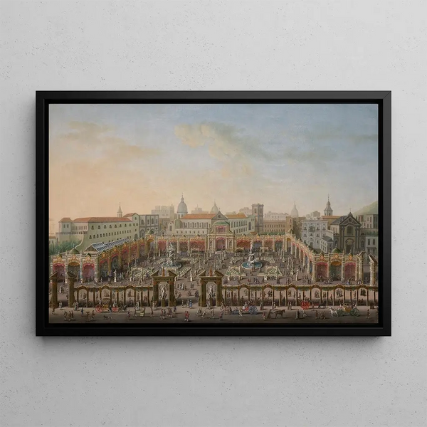 Antonio Joli - Naples Piazza Trieste e Trento with a fair viewed from a balcony of the Palazzo Reale.webp