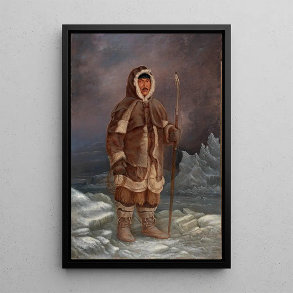 Mężczyzna Eskimos - Antonio Zeno Shindler — oprawiony obraz na ścianie