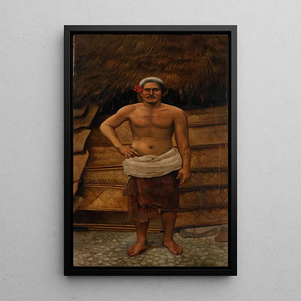 Mężczyzna Samoano - Antonio Zeno Shindler — oprawiony obraz na ścianie