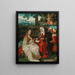 La Vierge et l'Enfant avec sainte Anne dans un jardin clos avec Joachim et Joseph au-delà - Szkoła z Antwerpii — oprawiony obraz na ścianie