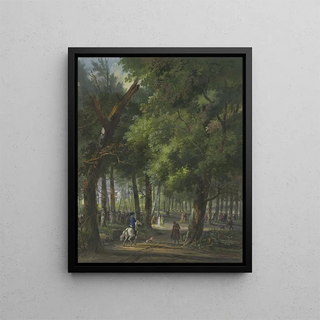 Arie Lamme - Strollers and Rider in Hague Forest.webp