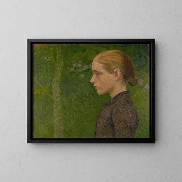 Młoda wiejska w półprofilu - Aristide Maillol — oprawiony obraz na ścianie