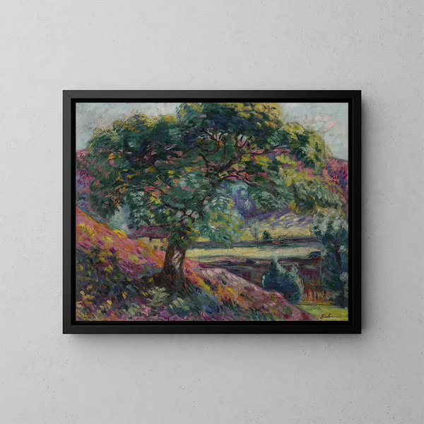 Drzew w Île-de-France (Konflikt przypadków) - Armand Guillaumin — oprawiony obraz na ścianie