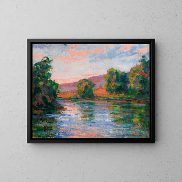 Brzeg wody - Armand Guillaumin — oprawiony obraz na ścianie