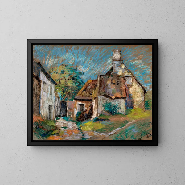Chaumières - Armand Guillaumin — oprawiony obraz na ścianie