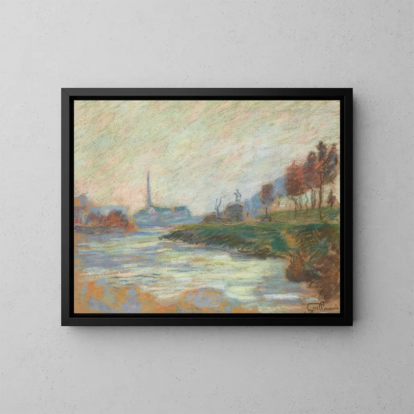 Konfluencji Marne i Sekwany we Francji - Armand Guillaumin — oprawiony obraz na ścianie