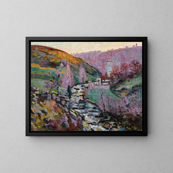 Crozant, szaleństwo wieczoru - Armand Guillaumin — oprawiony obraz na ścianie