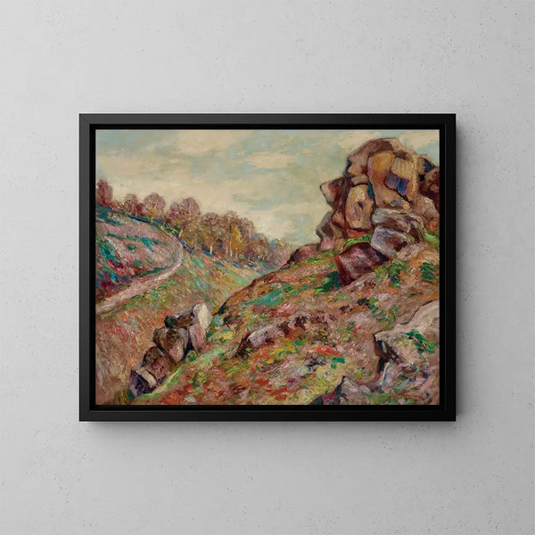 wysokości deski, pejzaż Creuse - Armand Guillaumin — oprawiony obraz na ścianie