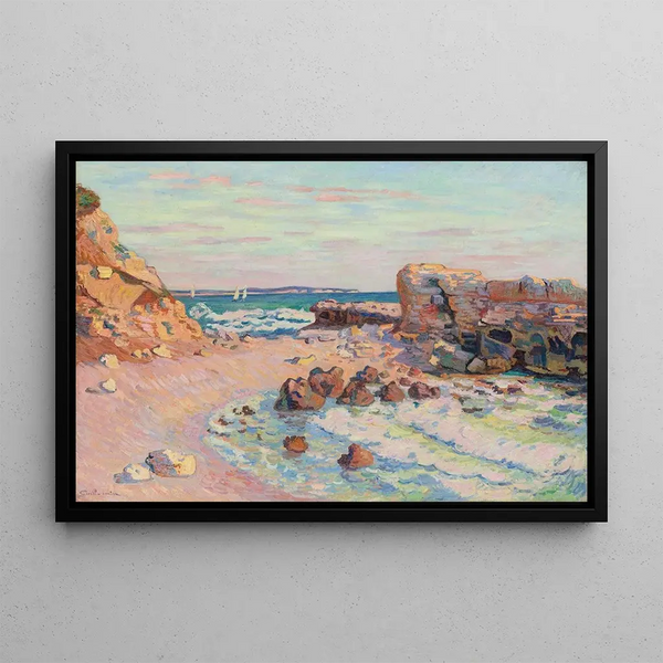 La Pierrière, Saint-Palais, przypływ - Armand Guillaumin — oprawiony obraz na ścianie