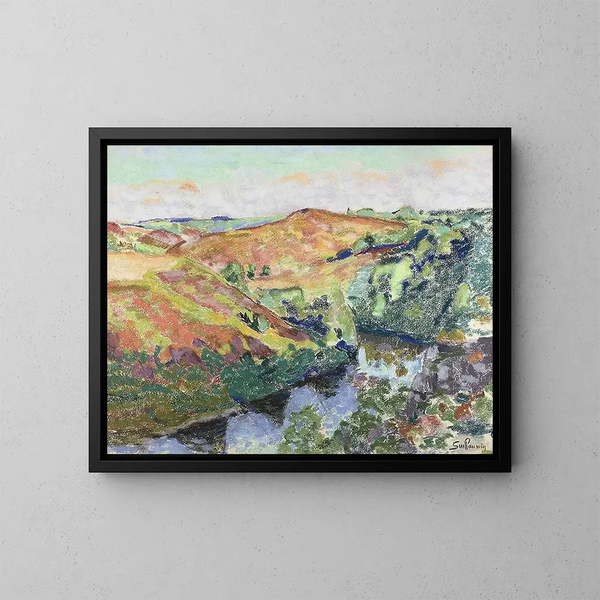 pejzażowy w Crozant - Armand Guillaumin — oprawiony obraz na ścianie
