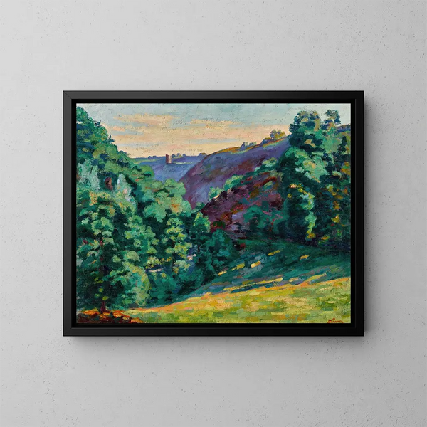 Le Ravin de la folie vu de Château Crozant - Armand Guillaumin — oprawiony obraz na ścianie