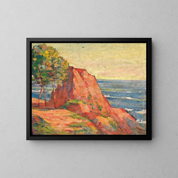 Czerwone skały w Agay - Armand Guillaumin — oprawiony obraz na ścianie