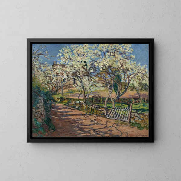 pejzażu wiosennego - Armand Guillaumin — oprawiony obraz na ścianie
