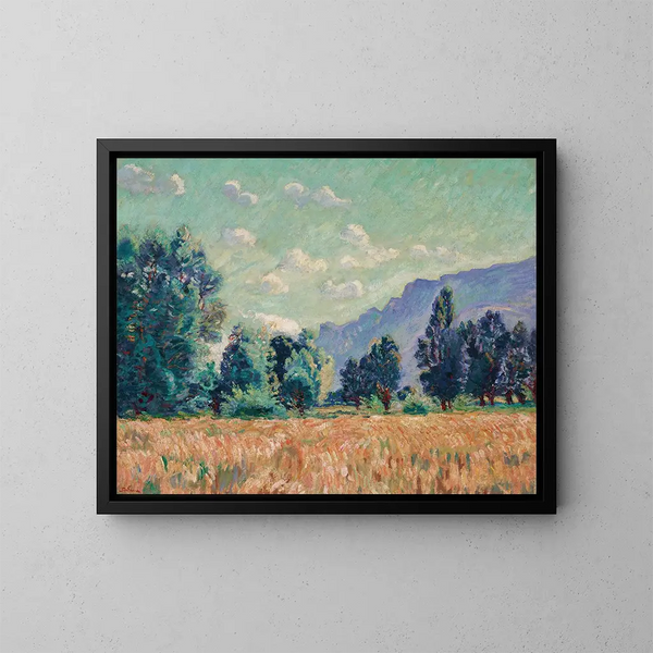 Pontcharra, dolina Isère, w tle góra Granier - Armand Guillaumin — oprawiony obraz na ścianie