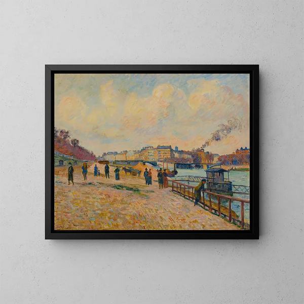Quai Saint-Bernard, Paryż - Armand Guillaumin — oprawiony obraz na ścianie