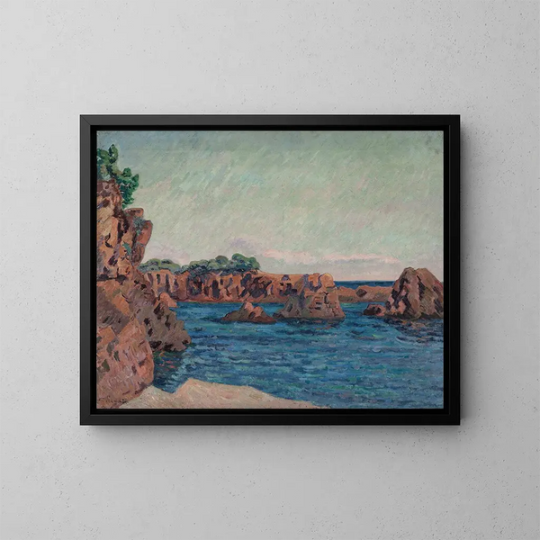 Skały w Agay - Armand Guillaumin — oprawiony obraz na ścianie