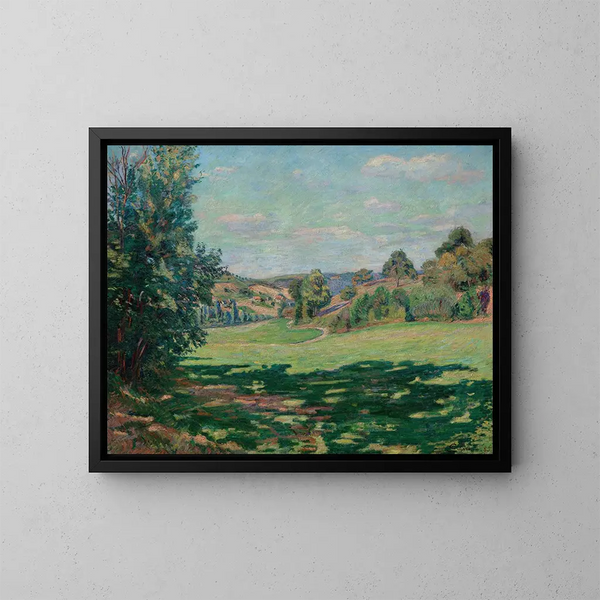 Wioska na zboczu doliny Chevreuse - Armand Guillaumin — oprawiony obraz na ścianie