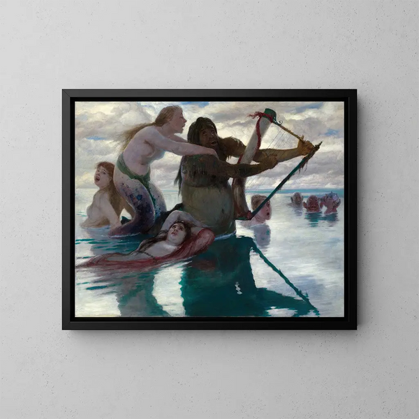 W morzu - Arnold Böcklin — oprawiony obraz na ścianie