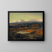 pejzażowy o zachodzie słońca 1849 - Arnold Böcklin — oprawiony obraz na ścianie