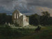 pejzaż nocny z ruiną - Arnold Böcklin — widok dzieła