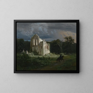 Arnold Bcklin - Mondscheinlandschaft Mit Ruine Moonlit Landscape.webp