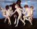 Pan w tańcu z dziećmi - Arnold Böcklin — widok dzieła