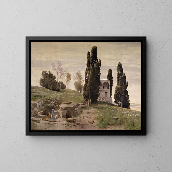 Wypoczynek podczas ucieczki do Egiptu - Arnold Böcklin — oprawiony obraz na ścianie