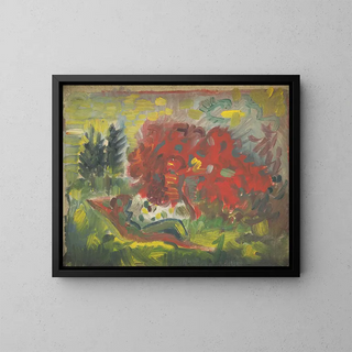 Arnold Peter WeiszKubnan - Reclining Nude in a Garden.webp