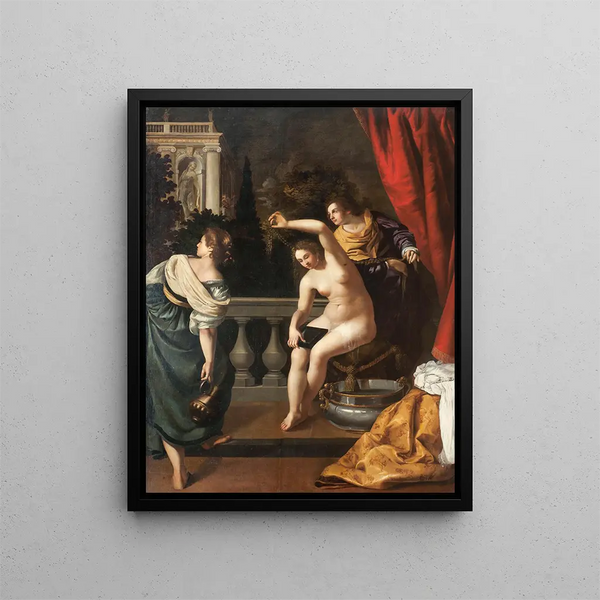 Bethsabée au bain - Artemisia Gentileschi — oprawiony obraz na ścianie