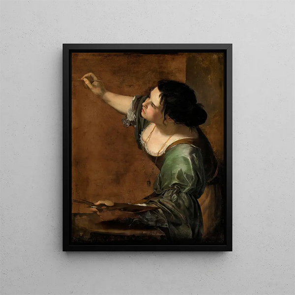 L'autoportret jako alegoria malarstwa - Artemisia Gentileschi — oprawiony obraz na ścianie
