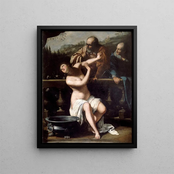 Suzanne i starcy - Artemisia Gentileschi — oprawiony obraz na ścianie